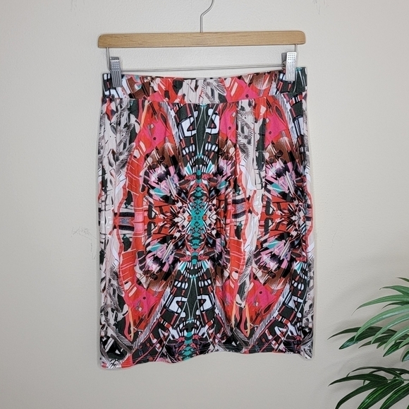 Anthropologie Maeve | Ligeia Print Faux Wrap Skirt Size Small - Picture 1 of 6